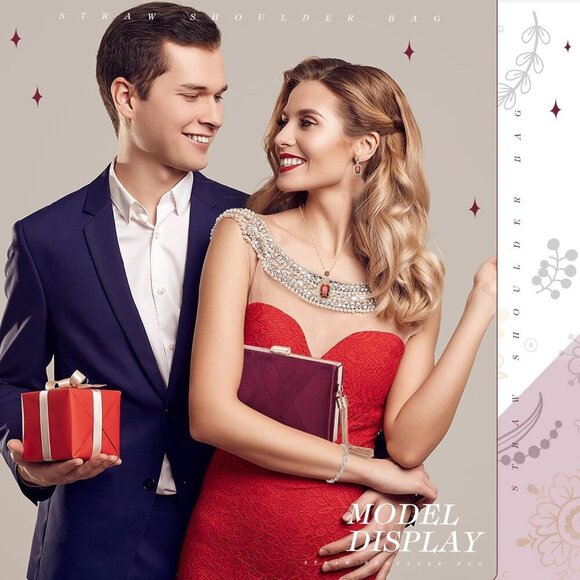 3 Pcs Clutch Purses for Women Handbag Evening Purses Bag for Wedding Vintage Ban - Picture 5 of 7